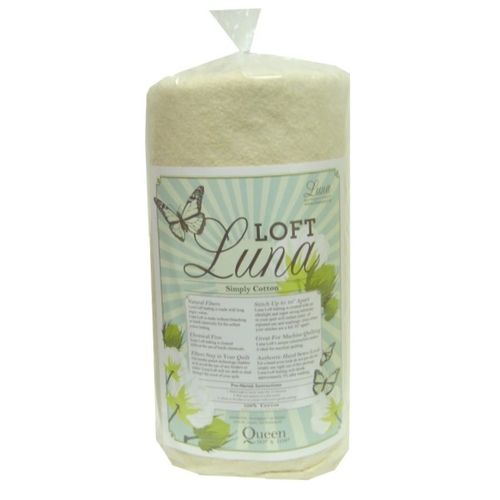 Luna Loft, Vlies Simply Cotton, 100% Baumwolle, Queen 90" x 108", natur kommt Ende März 23
