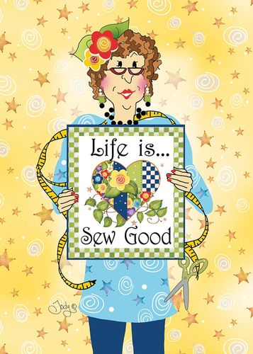 Grußkarte "Life is Sew Good"