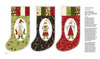 Serie "Christmas Elves",Panel mit 3 Weihnachtsstiefel von Henry Glass