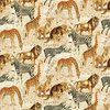 Serie "Expedition", Afrika Landkarte, Löwen, Zebras und Giraffen, von Windham Fabrics