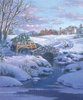 Stimmungsvolle Winterlandschaft, Panel von Riley Blake, 90 cm