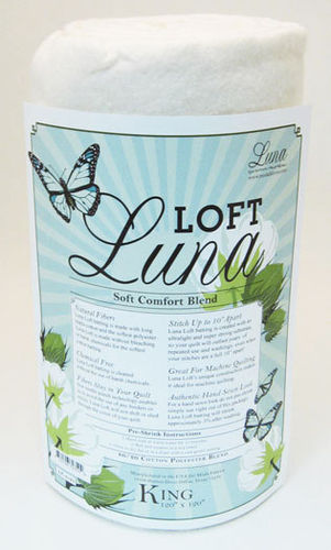 Luna Loft, Vlies Soft Comfort Blend, 80 % Baumwolle / 20 % Polyester, King 120" x 120", natur