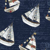 Serie "Set Sail", Segelboote und Wimpel, Maritime Motive von Quilting Treasures