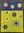 Materialpackung Decke, Honigbären im Blütenmeer, Hexagonblüten mit Bären in grün, blau, gelb