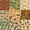 Serie "African Safari" von Nutex, Elefanten, Giraffen, Affen, Erdmännchen, Löwen, Zebras, Nashörner