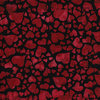 Batikstoffe, Herzen und Punkte von Makower,rot/schwarz